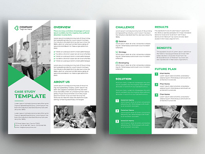 Case Study Template advertising booklet brief brochure business business flyer case history case study clean corporate corporate flyer creative editorial flyer informational marketing multipurpose