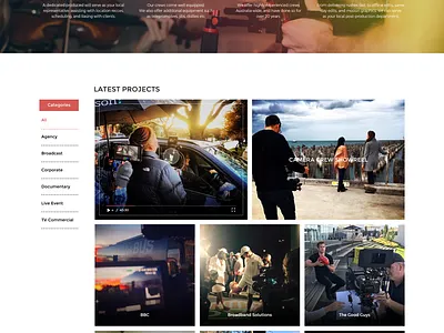 Cameracrew net au Hompage app branding design hompage redesign template ui ux web webdesign website
