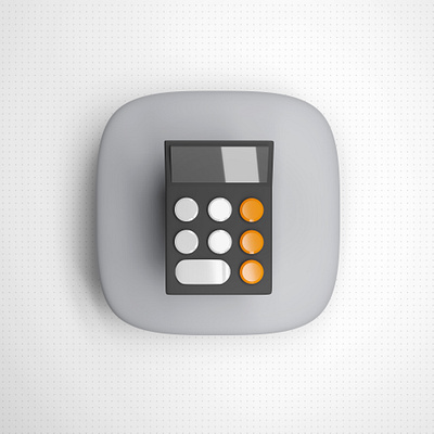 3D iOS Calculator Icon 3d appple blender calculator