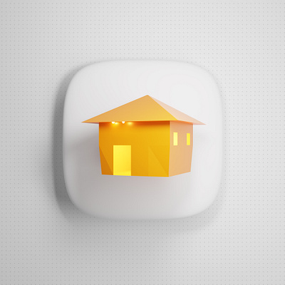 3D Home Icon 3d blender home icon ios