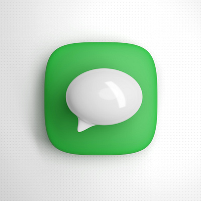 3D Messages iOS icon 3d apple blender ios