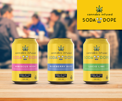 Soda Dope cbd packaging soda