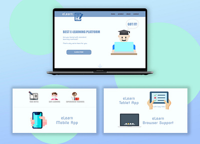 eLearn - Landing Page branding design landing page ui landingpage