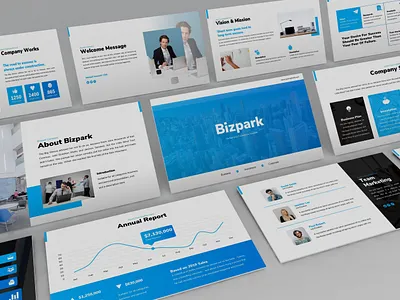 Bizpark - Business Powerpoint Template app business presentation corporate education lookbook manager mobile modern pitchdeck powerpoint template presentation seminar simple telecommuniting webinar