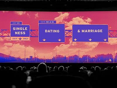 sermon graphic: singleness, dating & marriage branding christian church church design colorful dating design driving interstate signs photoshop relationships sermon notes texture