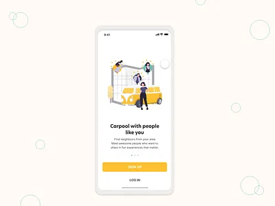 Signup UI for ride-sharing app adobe xd animation app branding clean ui design illustration interface ui ux