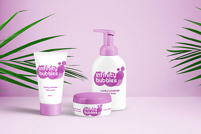 Infinity bubbles mock up branding mockup package design photoshop