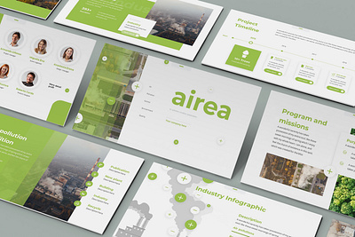 Airea - Air Pollutions Powerpoint Template business presentation ecology energy environmental factory global health illustration lookbook medical powerpoint template presentation protection simple technology virus