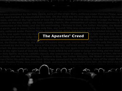 sermon graphic: apostle's creed apostles creed christian church church graphics creed design indesign manofa sermon notes simple slides type
