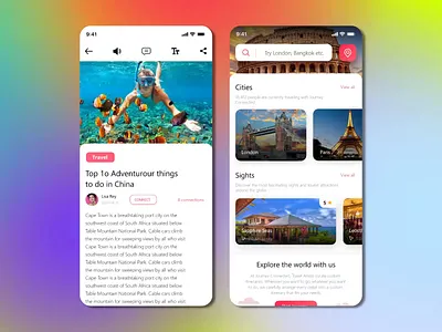 Travel app animation app blog brand branding design figma minimal social media tourism travel travel app travel booking travelling trip trip planner ui uiux vacation vacation app