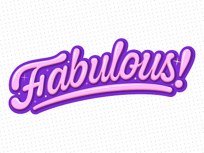 Figma — FigJam Sticker Set: Fabulous! bubble dimension fabulous illustration lettering lgbtq logo logotype pride queer script sheen