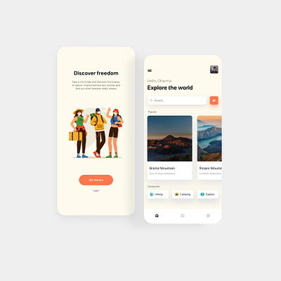 Travel App Design app concept app design clean design design inspiration design of the day minimalist mobile app mobile app design mobile ui travel ui ux ui ux uidesign