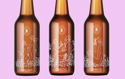 Birthday Beer beer label brand rollout branding branding design illustration packaging student project