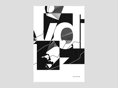 Katydid | For the Heck of | 33 abstract art black and white brand identity branding daily type exokim experimental experimental type graphic design grasshopper illustration letterform modern poster design swiss design swiss style type design typedaily typography visual identity