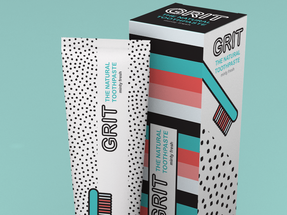 Grit Natural Toothpaste by Mother Puffin Creative on Dribbble