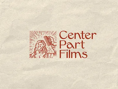 Center Part Films Logo branding illustration logo moses type vector