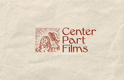 Center Part Films Logo branding illustration logo moses type vector