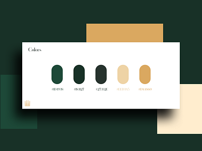 The Palette branding colour design green logo