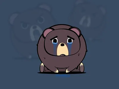 Mister Sad Boi bear cartoon crying design illustration sad
