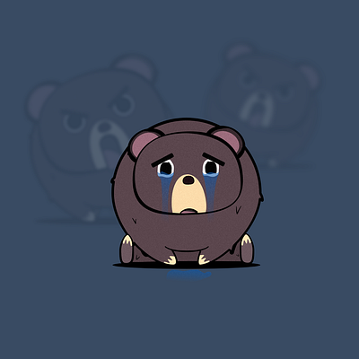 Mister Sad Boi bear cartoon crying design illustration sad