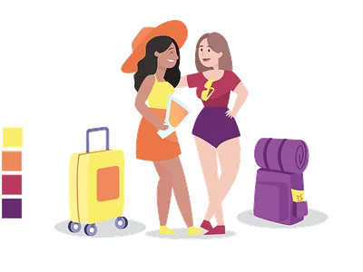 Travel illustration design illustration summer travel vector web