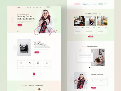 Portfolio Web UI adobe xd content writer design figma freelance writer new design personal portfolio photoshop popular portfolio showcase template trending trendy ui design visual design website webui