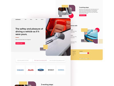 Rentacar Web Design clean ui design designer digital minimal minimalism minimalist rental rental app rental car ui ui ux uidesign uiux ux web web design webdesign website website design