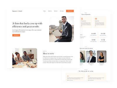 Law Firm Website (Variation 2) app design branding corporate branding corporate website design figma design hero section interface landing page law firm ui ui design uiux web design website design