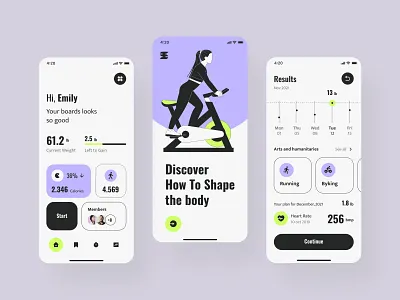 Body shape app active mobile activity app app design application design mobile mobile app mobile application sport ui user experience user interface ux