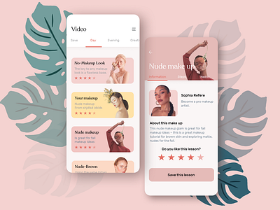 Makeup app app design illustration ui ux