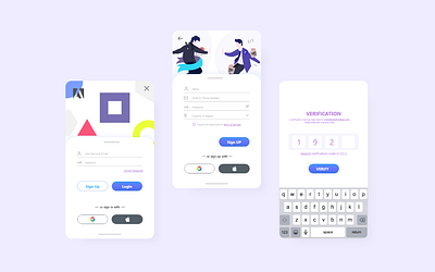 SIGNUP adobe xd app design login screen sign in sign up ui ux