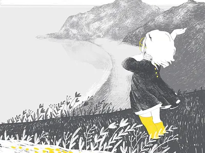 Cartoon charachter design. Landscape. Illustration. charachter design character design illustration illustration yellow black ukraine