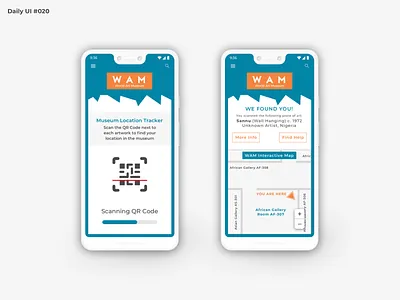 Daily UI #020 - Location Tracker art daily ui daily ui 20 dailyui dailyui 20 dailyuichallenge design location tracker locationtracker map mobile museum qr code qrcode ui