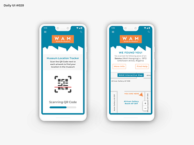 Daily UI #020 - Location Tracker art daily ui daily ui 20 dailyui dailyui 20 dailyuichallenge design location tracker locationtracker map mobile museum qr code qrcode ui