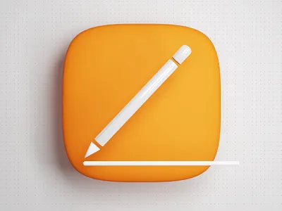 3D iPad Pencil 3d 3d art apple icon ipad pencil