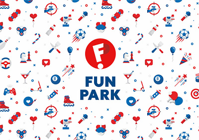 Fun Park - logo design and pattern entertainment centre branding