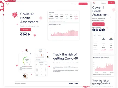 Covid Health Assessment corona virus covid 19 desktop design health health assessment south africa web design