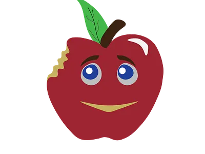 poor apple apple design illustration red