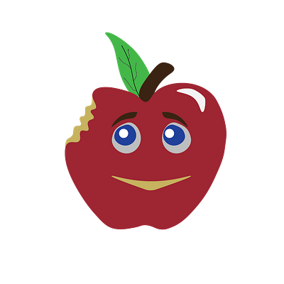 poor apple apple design illustration red