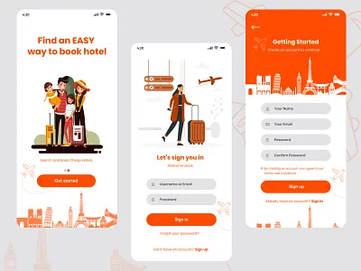 Captain Travel Plus (Hotel & Flight Booking App) branding design flat illustration logo mobile mobile app mobile app design mobile design mobile ui ui ux