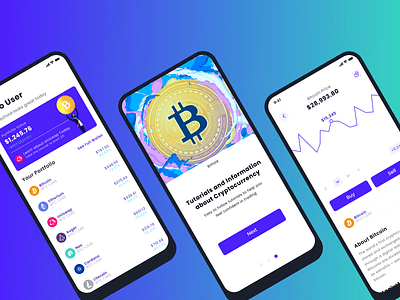 Mobile Crypto Currency Application figma mobile prototyping ui ux