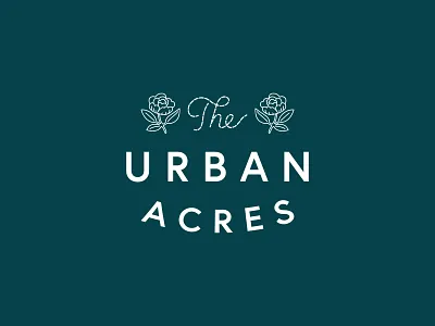 The Urban Acres branding floral flower logo peonies peony punch needle urban acres