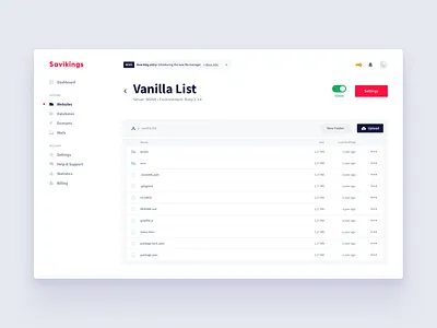 Savikings Panel - File Manager file manager hosting panel web