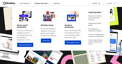 Briefbox updates briefbox briefs cards design homepage learn practice design ui