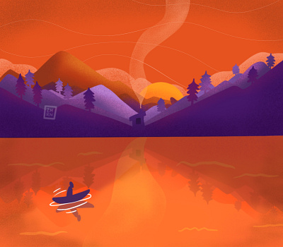 Alone in Sunset animation branding character character design character illustration flat illustration illustration illustration art illustrator sunset