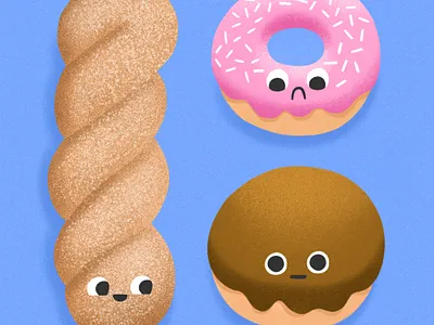 Donut Love character illustration cute art cute illustration donut donut illustration flat design flat illustration flat illustrations food illustration illustration illustration art illustration artist procreate