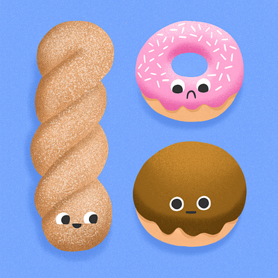 Donut Love character illustration cute art cute illustration donut donut illustration flat design flat illustration flat illustrations food illustration illustration illustration art illustration artist procreate