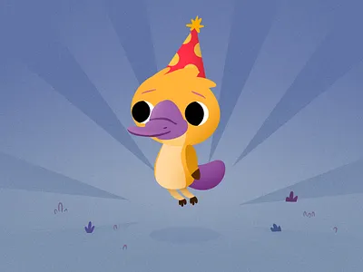 Little Birthday Platypus australia australian animals character design cute illustration kids game mammals platypus