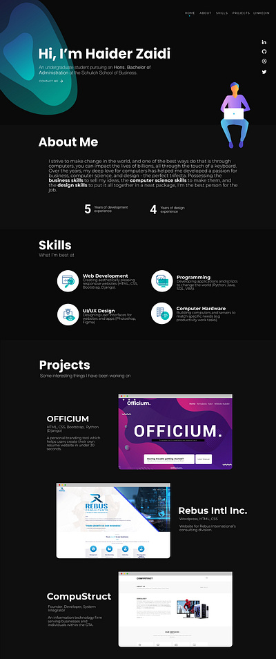 Personal Website Mockup figma mockup web design web development website website mockup