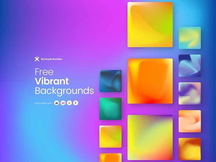 Free Vibrant Background by IconShock & ByPeople on Dribbble